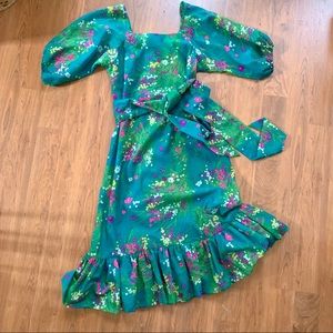 ❤️Gorgeous Vintage Maeko’s Floral Sheer Maxi Dress